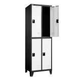 LOCKER ARMABLE 2 CUERPOS 4 MEDIAS PUERTAS GO-A4MP-BC